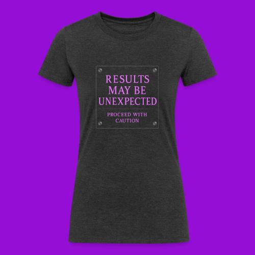 Results - Neon Purple - Women's Tri-Blend Organic T-Shirt