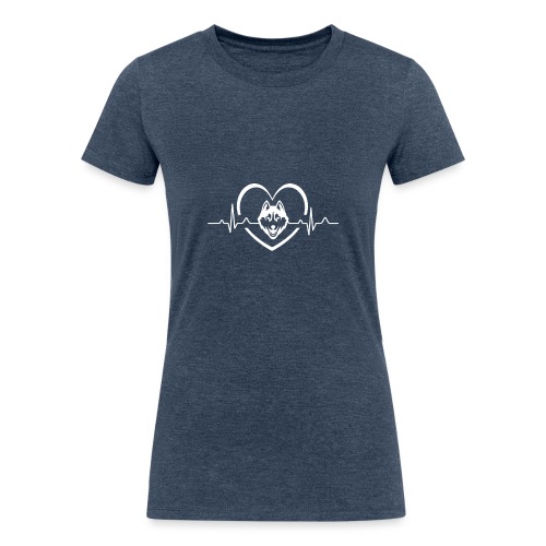 Love every beat for Husky T-Shirt - Women's Tri-Blend Organic T-Shirt