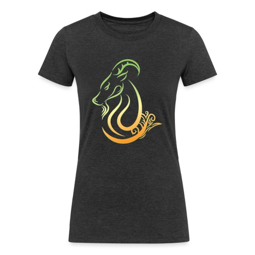 Capricorn Zodiac Sea Goat Astrology Logo - Women's Tri-Blend Organic T-Shirt