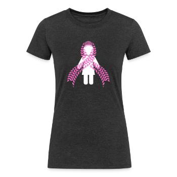 Breast cancer awareness - Women's Tri-Blend Organic T-Shirt - heather black - Front