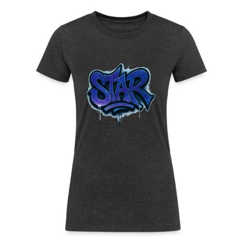 Cosmic STAR Graffiti Tag Tee - Women's Tri-Blend Organic T-Shirt