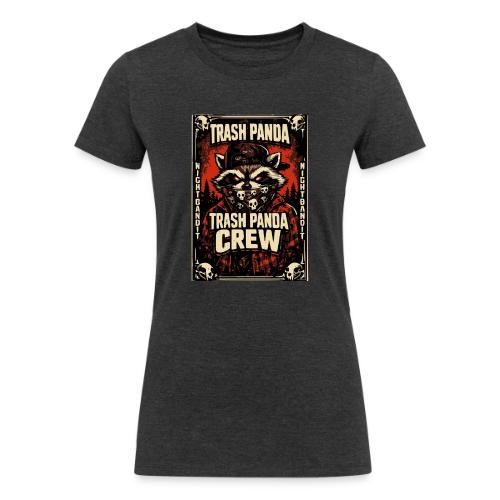 Midnight Forager Raccoon Mushroom Hunter - Women's Tri-Blend Organic T-Shirt