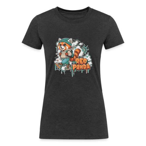 Red Panda Street Graffiti Vibes - Women's Tri-Blend Organic T-Shirt