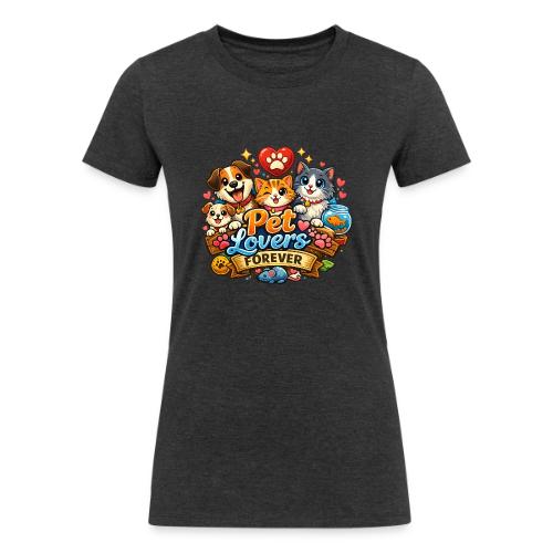 Pet Lover Forever Cute Cats & Dogs - Women's Tri-Blend Organic T-Shirt
