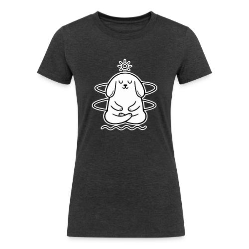Cute Meditating Bunny Zen Yoga Animal - Women's Tri-Blend Organic T-Shirt