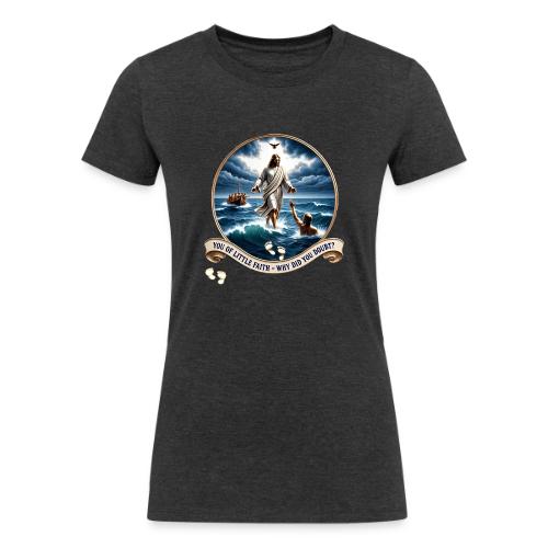 Walking On Water Faith T Shirt, Christian Miracle - Women's Tri-Blend Organic T-Shirt