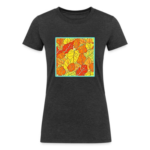 Neon Foliage Burst Vibrant Design - Women's Tri-Blend Organic T-Shirt