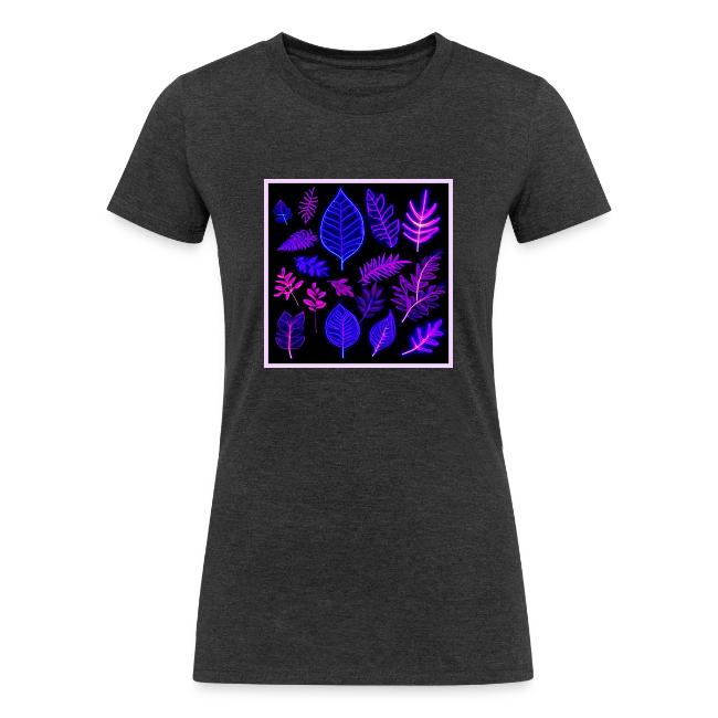 Neon Leaves in Pink and Purple Hues