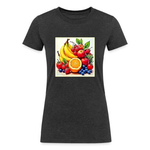 Vibrant Fresh Fruit Delight Design - Women's Tri-Blend Organic T-Shirt