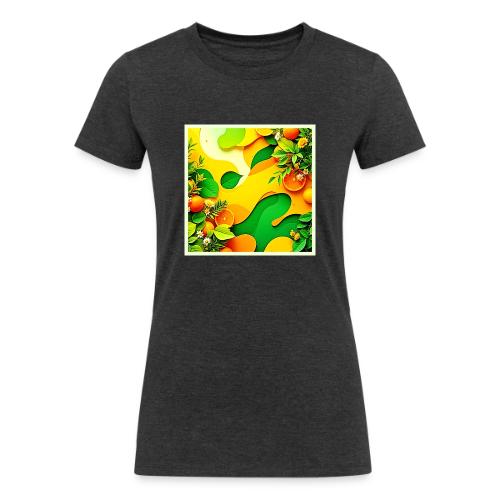 Fresh Citrus Summer Vibes Art - Women's Tri-Blend Organic T-Shirt