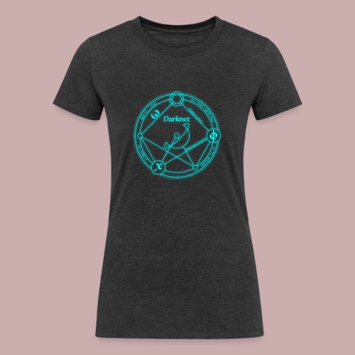 darknet logo cyan - Women's Tri-Blend Organic T-Shirt