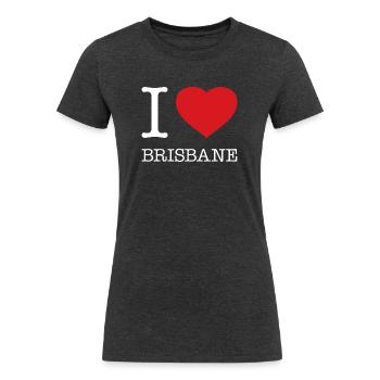 I love Brisbane - Women's Tri-Blend Organic T-Shirt - heather black - Front