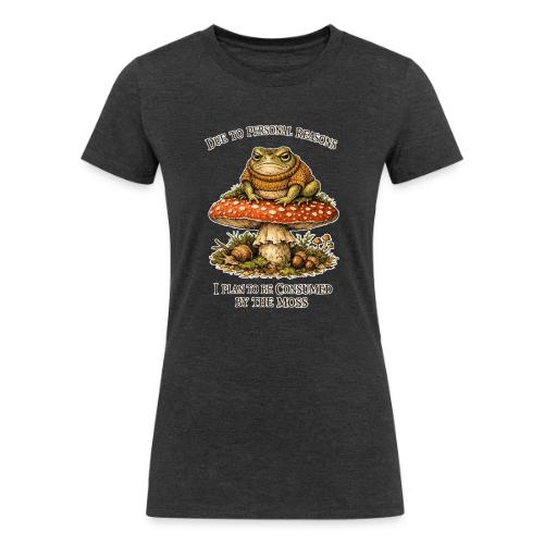 Frog Consumed by Moss Cottagecore Aesthetic - Women's Tri-Blend Organic T-Shirt