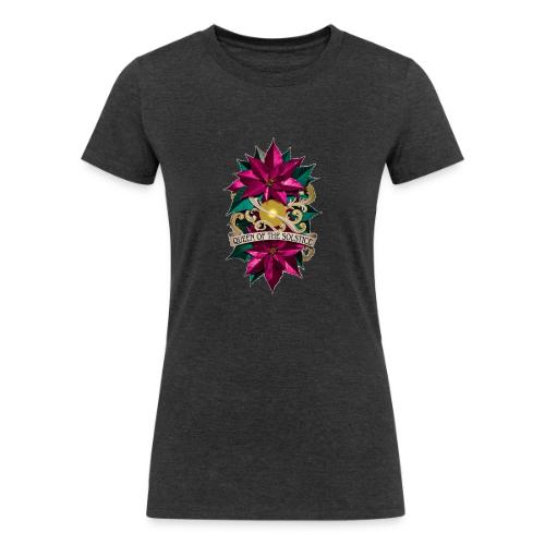 Queen of the Solstice Poinsettia T-Shirt - Women's Tri-Blend Organic T-Shirt