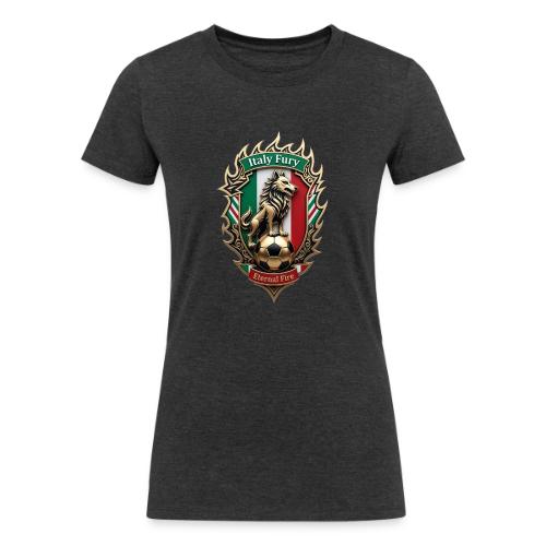 Italy Wolf Fury T-Shirt, Italian Flag Pride Gift - Women's Tri-Blend Organic T-Shirt