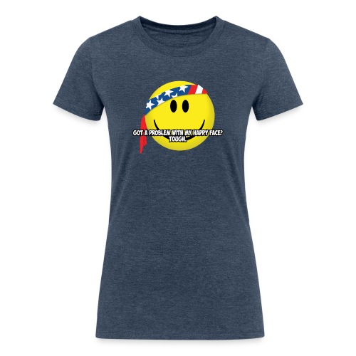 Happy Face USA - Women's Tri-Blend Organic T-Shirt