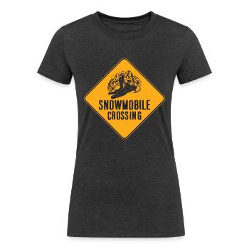 Snowmobile Racing Snowmobile Crossing Motorsport - Women's Tri-Blend Organic T-Shirt - heather black - Front