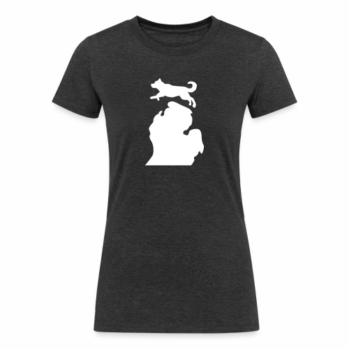 Bark Michigan Husky - Michigan Tech Colors - Women's Tri-Blend Organic T-Shirt