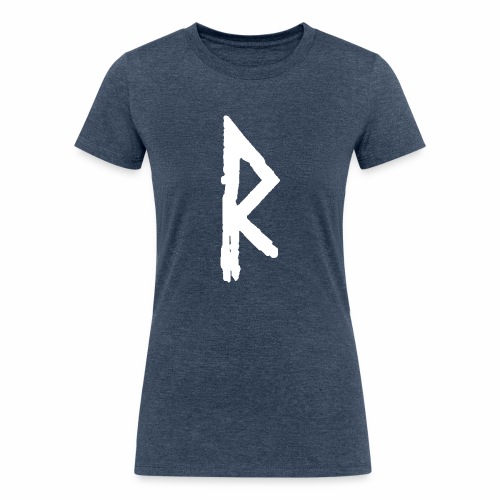 Elder Futhark Rune Raidho - Letter R - Women's Tri-Blend Organic T-Shirt