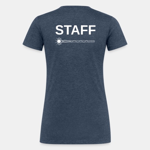 STAFF shirt - with wizard staff - Women's Tri-Blend Organic T-Shirt