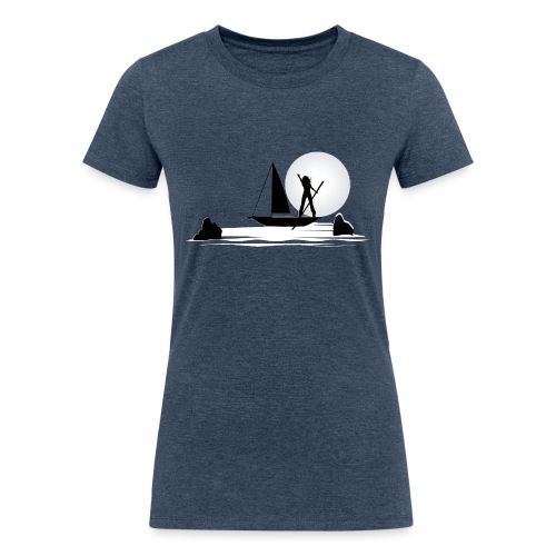 Powerful Woman Silhouette Sail On Empowerment - Women's Tri-Blend Organic T-Shirt