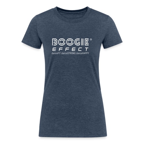 boogie effect fit strong happy logo white - Women's Tri-Blend Organic T-Shirt