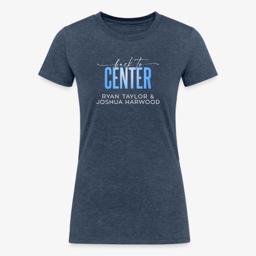 Back to Center Title White - Women's Tri-Blend Organic T-Shirt