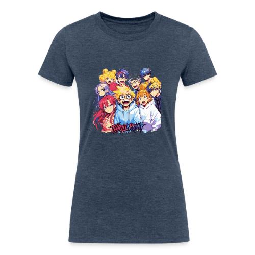 Thrill Rush Anime Squad Streetwear - Women's Tri-Blend Organic T-Shirt