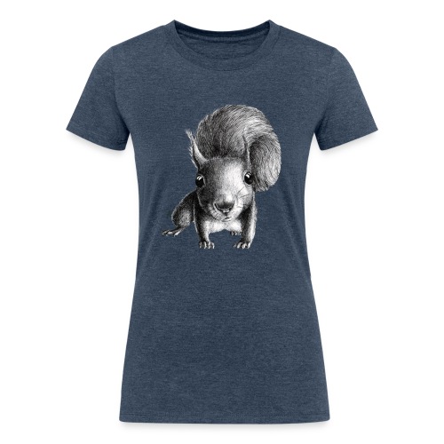 Cute Curious Squirrel - Women's Tri-Blend Organic T-Shirt