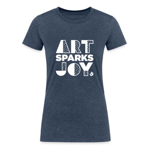 Art Sparks Joy (White) - Women's Tri-Blend Organic T-Shirt