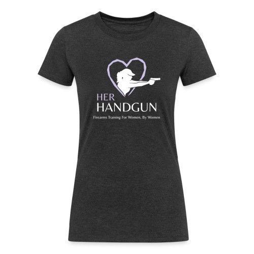 Her Handgun Logo and Tag Line - Women's Tri-Blend Organic T-Shirt