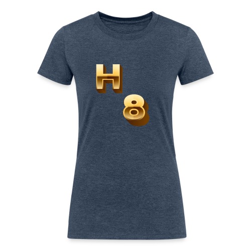 H 8 Letter & Number logo design - Women's Tri-Blend Organic T-Shirt