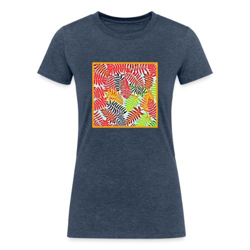 Chic Leaves Artistic Spectrum - Women's Tri-Blend Organic T-Shirt