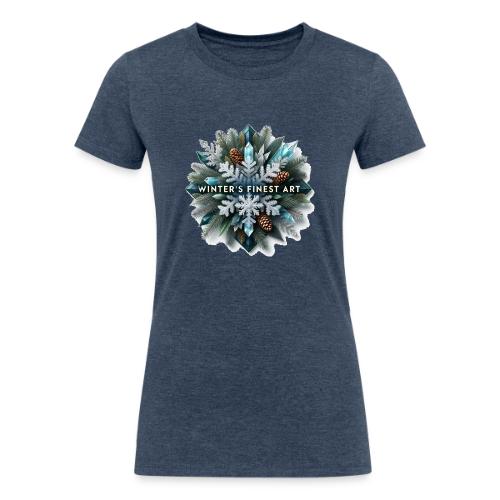 Intricate Frozen Evergreen T-Shirt - Women's Tri-Blend Organic T-Shirt