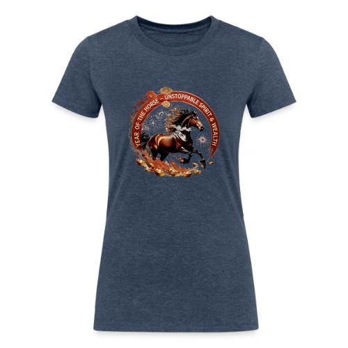 Year of the Horse Fiery Spirit T Shirt, Lunar New - Women's Tri-Blend Organic T-Shirt