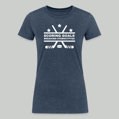 SCORING GOALS, BREAKING STEREOTYPES - Women's Tri-Blend Organic T-Shirt