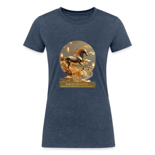 Year of the Horse Abundance T Shirt, Lunar NY Gift - Women's Tri-Blend Organic T-Shirt
