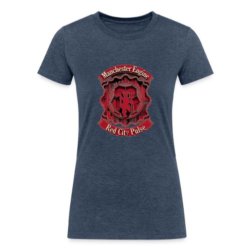 Red Manchester T Shirt, Red Soccer City Pride Gift - Women's Tri-Blend Organic T-Shirt