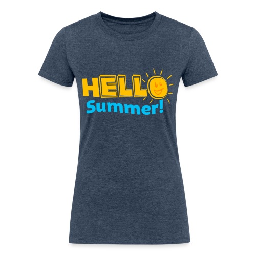 Kreative In Kinder Hello Summer! - Women's Tri-Blend Organic T-Shirt