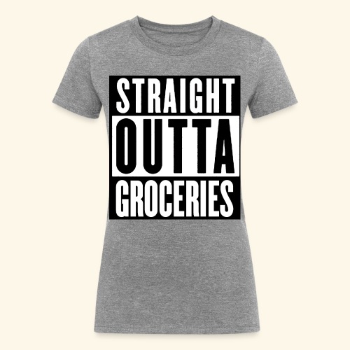 STRAIGHT OUTTA GROCERIES - Women's Tri-Blend Organic T-Shirt