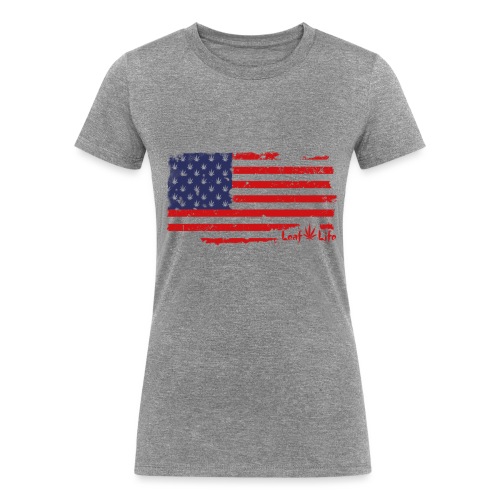 US Flag Leaf Life - Women's Tri-Blend Organic T-Shirt