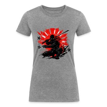 Shadow Ninja - Women's Tri-Blend Organic T-Shirt - heather gray - Front