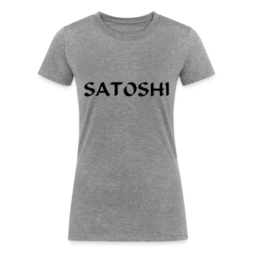 Satoshi only the name stroke btc founder nakamoto - Women's Tri-Blend Organic T-Shirt