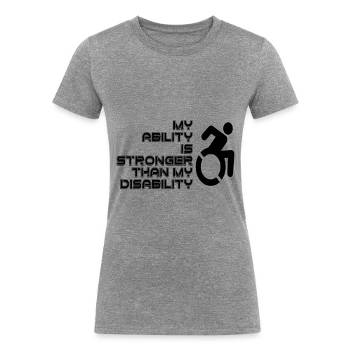 My ability is stronger than my disability * - Women's Tri-Blend Organic T-Shirt