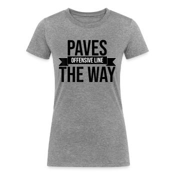 Offensive Line Paves The Way American Football - Women's Tri-Blend Organic T-Shirt - heather gray - Front