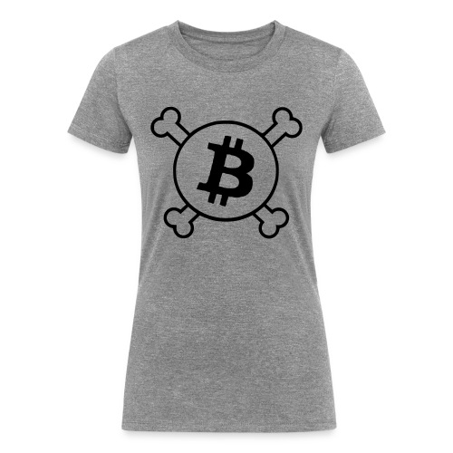 btc pirateflag jolly roger bitcoin pirate flag - Women's Tri-Blend Organic T-Shirt
