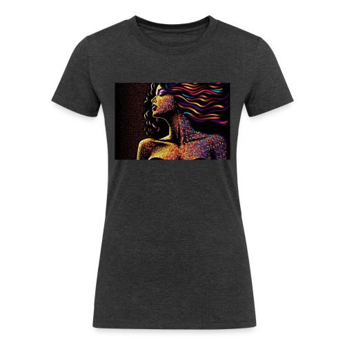 Dazzling Night - Colorful Abstract Portrait - Women's Tri-Blend Organic T-Shirt