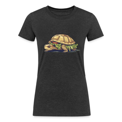 Turtle Sandwich Sticker n' Tee Version - Women's Tri-Blend Organic T-Shirt