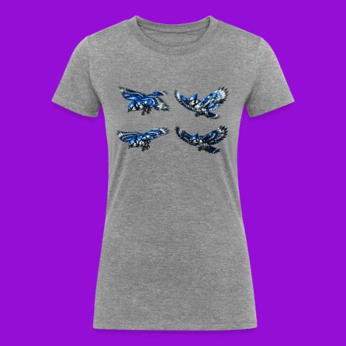 Silver Blue Jay Flight Stages - Women's Tri-Blend Organic T-Shirt