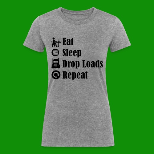 Eat Sleep Drop Loads Repeat - Women's Tri-Blend Organic T-Shirt